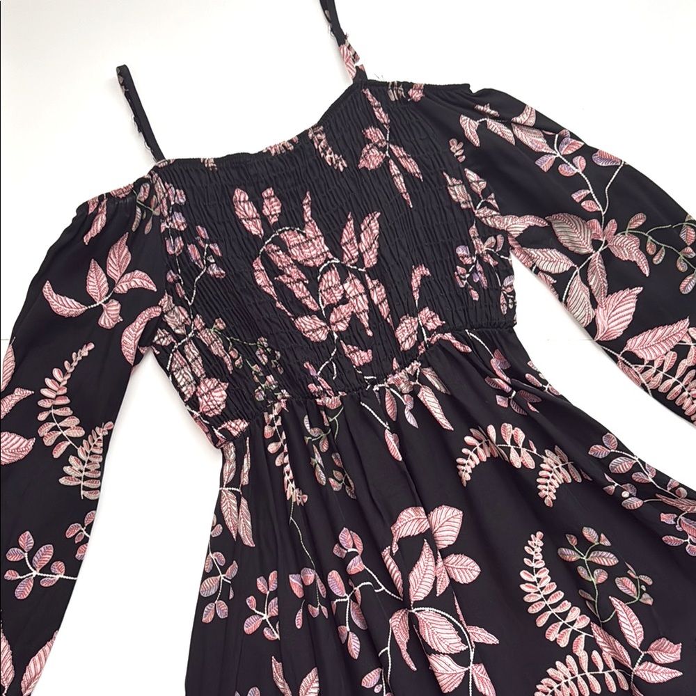 Cold Shoulder Handkerchief Hem Dress